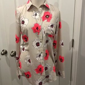 Bright floral button up